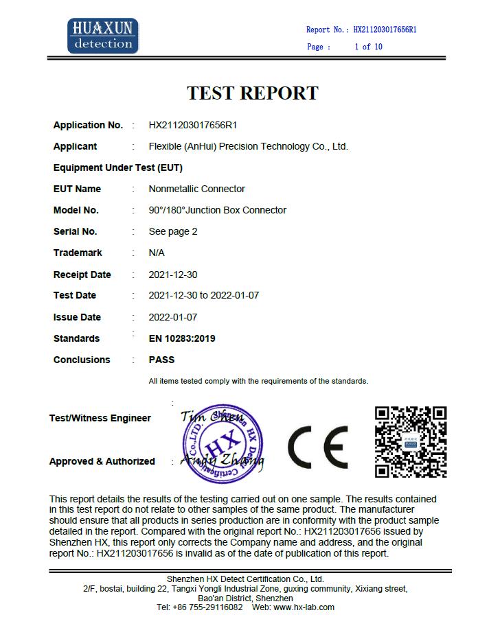 EN 10283-2019 nonmetallic connector