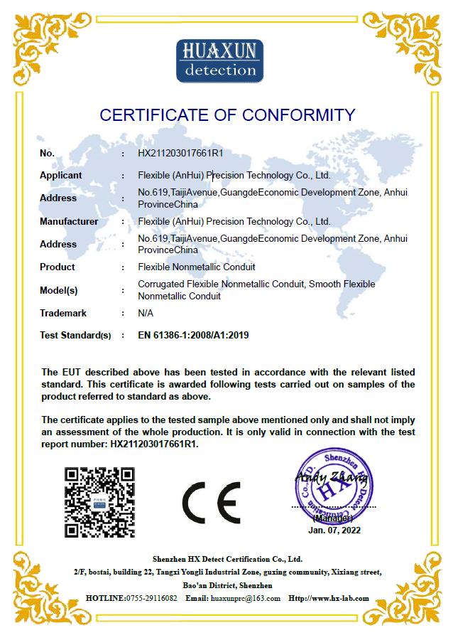 EN 61386-1 2008 A1 2019 Flexible Metal Conduit